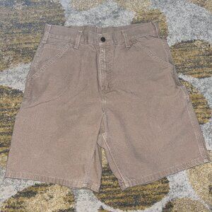 Vintage Carhartt Baggy Tan Carpenter Canvas Shorts - Size 32 - EUC